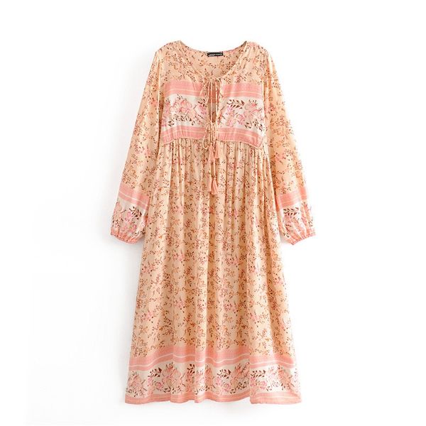 2021 Bohemia Tassel Tie Bow V neck Wheat ear Floral Print Long Dress BOHO Woman Loose Holiday Long Sleeve Dresses Beach Vestidos, Red
2021 Bohemia Tassel Tie Bow V neck Wheat ear Floral Print Long Dress BOHO Woman Loose Holiday Long Sleeve Dresses Beach Vestidos, Red