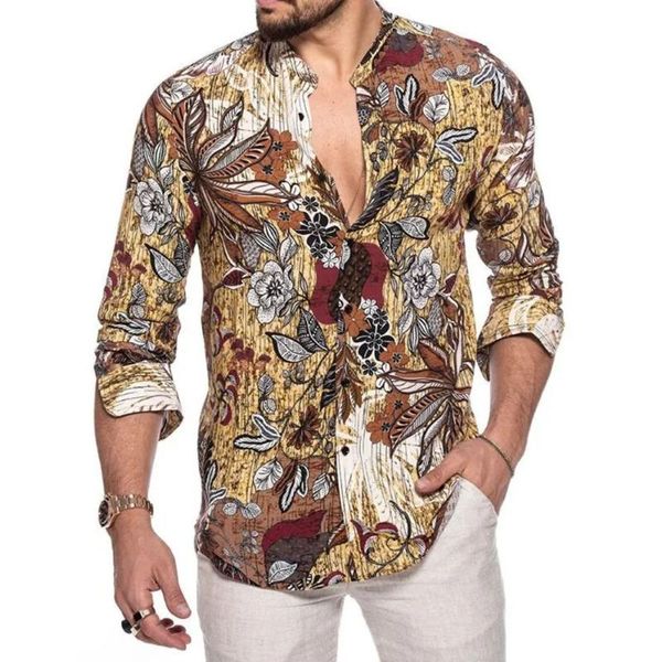 men's casual shirts western style 2021 spring summer fashion loose single-breasted printing stand-up collar long sleeve, White;black
men's casual shirts western style 2021 spring summer fashion loose single-breasted printing stand-up collar long sleeve, White;black