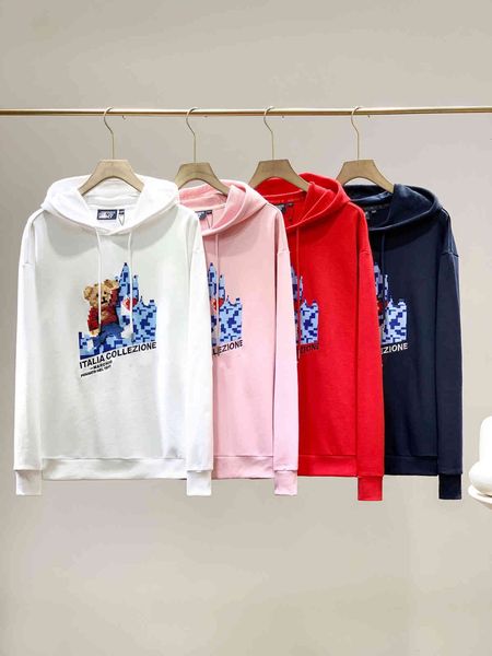 f family casual hooded terry sweater couple embroidered bear pullover at home, Black
f family casual hooded terry sweater couple embroidered bear pullover at home, Black