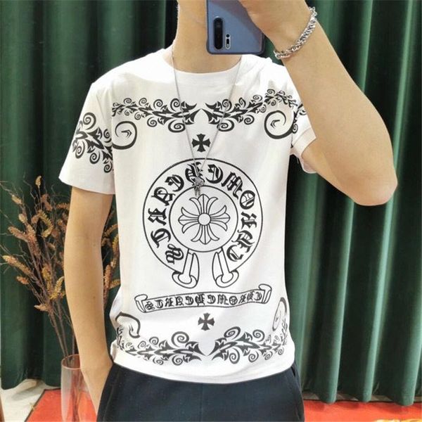 2021 summer new fashion brand crowe ironing drill short t-shirt lovers loose ch horseshoe print half sleev, White;black
2021 summer new fashion brand crowe ironing drill short t-shirt lovers loose ch horseshoe print half sleev, White;black