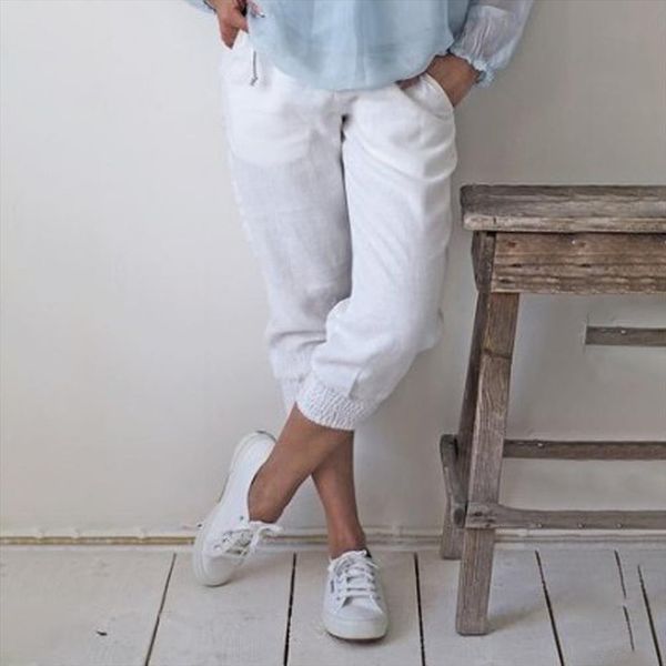 fashion white cotton short womens capri casual loose elastic waist female plus size summer calf length, Black;white
fashion white cotton short womens capri casual loose elastic waist female plus size summer calf length, Black;white