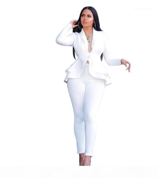 spring designer v neck pencil pants sets ladies elegant fashion 2pcs clothes womens ruffle ol style uniform casual suit, White
spring designer v neck pencil pants sets ladies elegant fashion 2pcs clothes womens ruffle ol style uniform casual suit, White