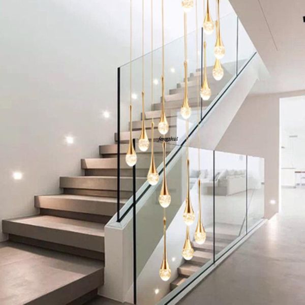 chandeliers nordic light luxury led crystal water drop hanging lamp creative duplex spiral staircase lights living room fixtures
chandeliers nordic light luxury led crystal water drop hanging lamp creative duplex spiral staircase lights living room fixtures