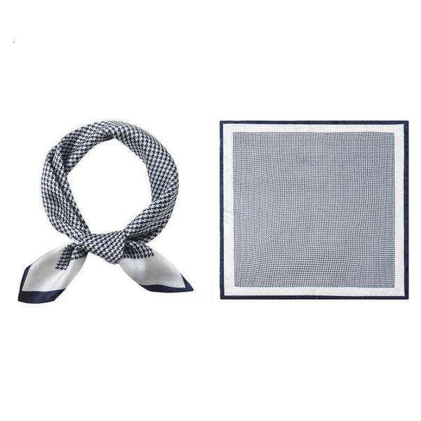 scarves 2022 spring and autumn square women's korean version versatile thousand bird lattice silk fashion small scarf decoration, Blue;gray
scarves 2022 spring and autumn square women's korean version versatile thousand bird lattice silk fashion small scarf decoration, Blue;gray