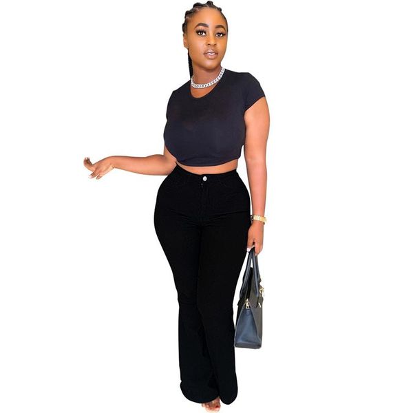 women's jeans fashion cool high waist skinny flared bell bottom streetwear trousers, Blue
women's jeans fashion cool high waist skinny flared bell bottom streetwear trousers, Blue