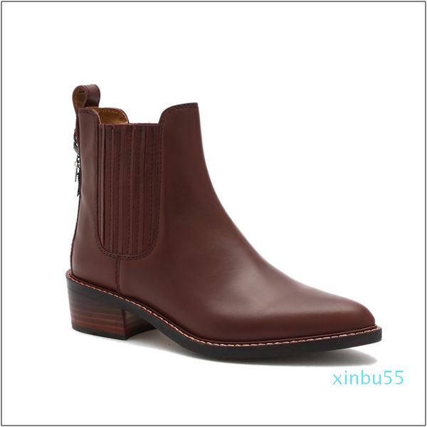 leather martin boots, Black