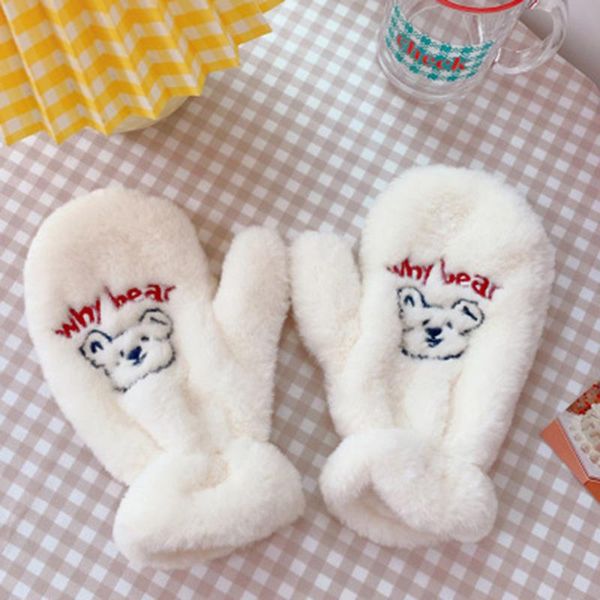 five fingers gloves korean cute cartoon bear letter embroidery plus velvet warm mittens female winter double layer thicken plush driving e73, Blue;gray
five fingers gloves korean cute cartoon bear letter embroidery plus velvet warm mittens female winter double layer thicken plush driving e73, Blue;gray