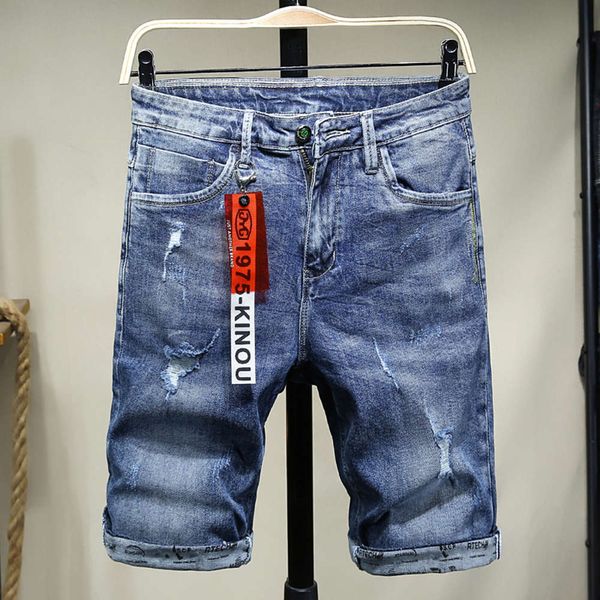 summer blue holed denim shorts men's fashion casual cool capris versatile youth pants
summer blue holed denim shorts men's fashion casual cool capris versatile youth pants