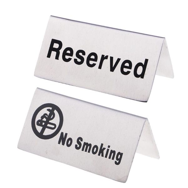 party decoration stainless steel tablesign - no-smoking/ reserved double-sided table signs for el office restaurant remind tag
party decoration stainless steel tablesign - no-smoking/ reserved double-sided table signs for el office restaurant remind tag