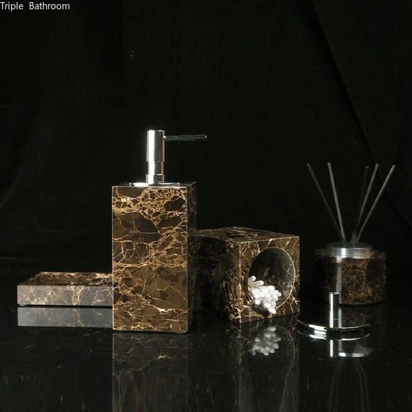 bath accessory set light luxury bathroom toiletry natural marble liquid soap dispenser tooth mug dish tray cotton swab box container
bath accessory set light luxury bathroom toiletry natural marble liquid soap dispenser tooth mug dish tray cotton swab box container