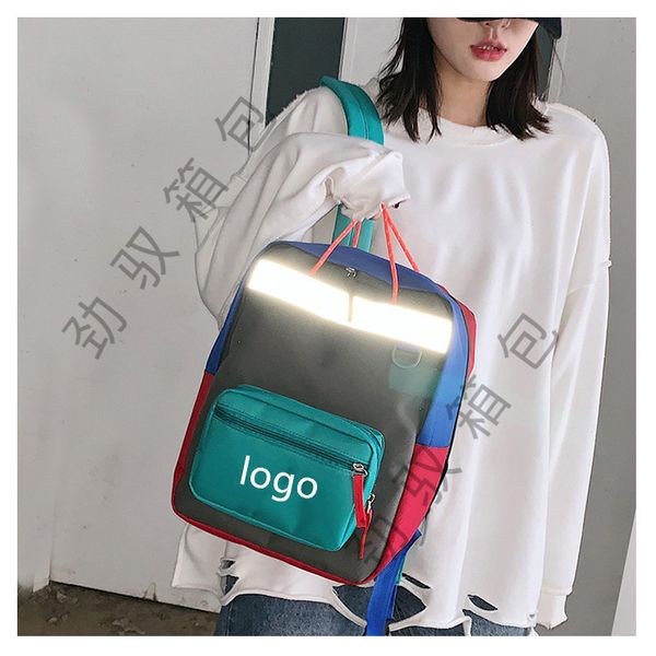 designer bag backpack color matching schoolbag for men and women
designer bag backpack color matching schoolbag for men and women