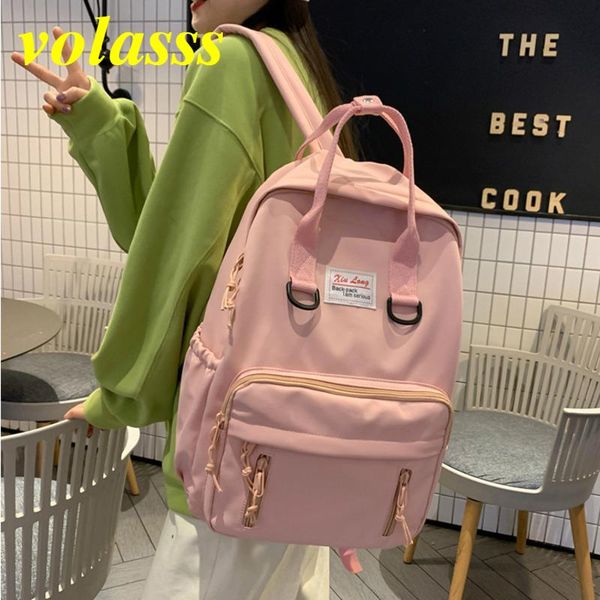 school bags volasss casual backpack solid color woman backpacks shoulder bag for teenager girls simplicity handbag rucksack
school bags volasss casual backpack solid color woman backpacks shoulder bag for teenager girls simplicity handbag rucksack