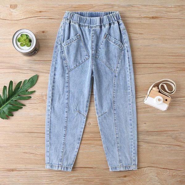 spring and summer new girls fashion stitching jeans, 4-12year kids korean children's trousers, girls thin long pants, Blue
spring and summer new girls fashion stitching jeans, 4-12year kids korean children's trousers, girls thin long pants, Blue