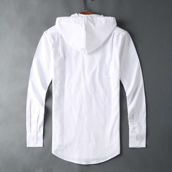 men's casual shirts 2021 fashion brand men slim white long sleeve hooded shirt oxford striped fabric solid clothing, White;black
men's casual shirts 2021 fashion brand men slim white long sleeve hooded shirt oxford striped fabric solid clothing, White;black