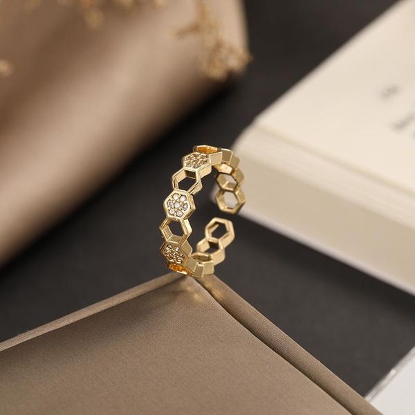 wedding rings fashion hexagonal honeycomb zircon ring little finger simple hollow adjustable opening size ornament women's, Slivery;golden
wedding rings fashion hexagonal honeycomb zircon ring little finger simple hollow adjustable opening size ornament women's, Slivery;golden