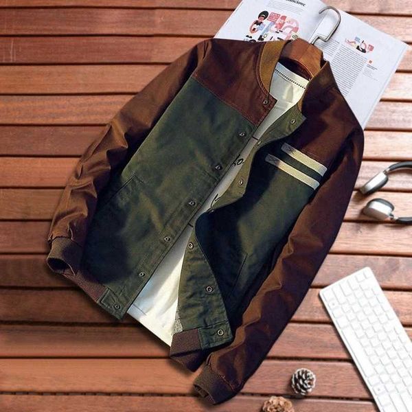 new trend mens jacket autumn men slim fit casual bomber jackets solid splice male streetwear outerwear baseball coats mens leather coa 1u9c#, Black;brown
new trend mens jacket autumn men slim fit casual bomber jackets solid splice male streetwear outerwear baseball coats mens leather coa 1u9c#, Black;brown