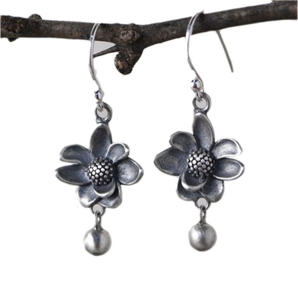 2021 new real s925 jewelry retro fashion suower solid sier bead female models simple big woman earrings osro, Silver
2021 new real s925 jewelry retro fashion suower solid sier bead female models simple big woman earrings osro, Silver