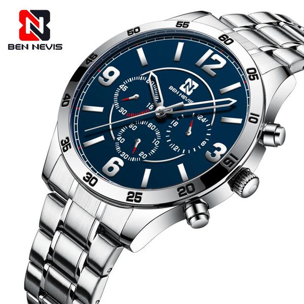 wristwatches ben nevis watch men fashion quartz full steel business mens watches 30m waterproof relogio masculino, Slivery;brown
wristwatches ben nevis watch men fashion quartz full steel business mens watches 30m waterproof relogio masculino, Slivery;brown