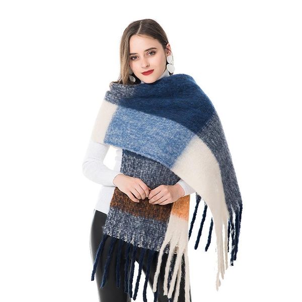 scarves european and american cashmere double-sided plaid thermal scarf. autumn winter long tassel heavy shawl. lovers' necks, Blue;gray
scarves european and american cashmere double-sided plaid thermal scarf. autumn winter long tassel heavy shawl. lovers' necks, Blue;gray