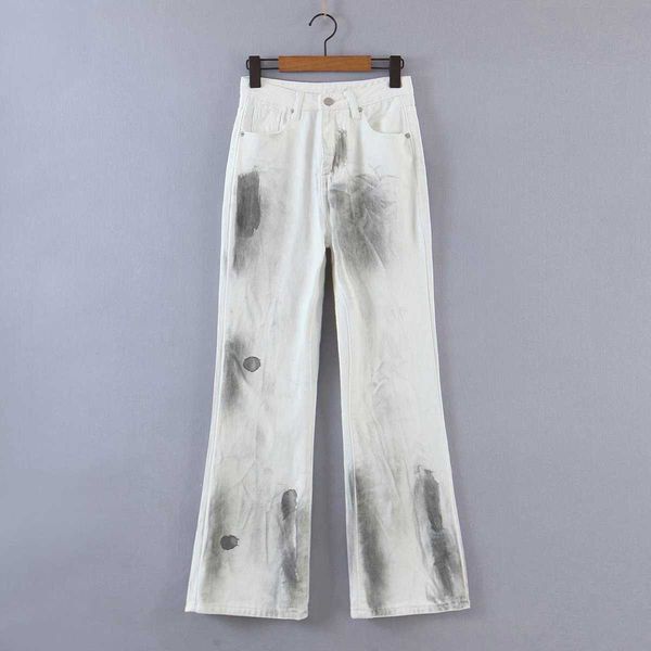 women's jeans 2021 spring fashion high waist bule white ink splashing dirty design, Blue
women's jeans 2021 spring fashion high waist bule white ink splashing dirty design, Blue