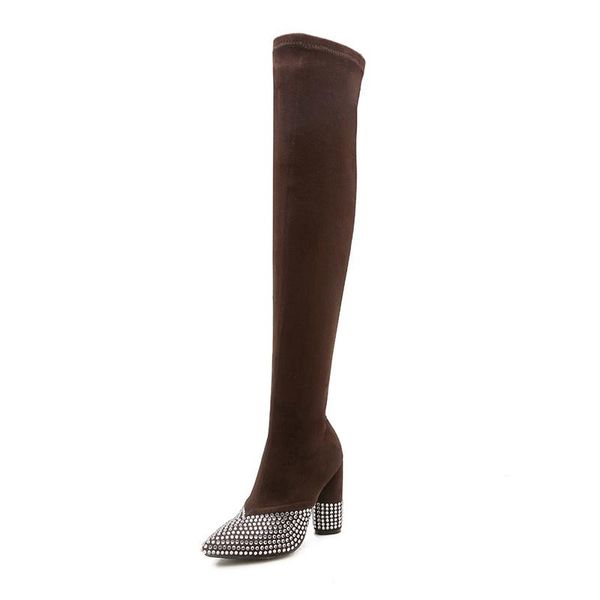 boots qplyxco2021 thigh high women pointed toe autumn winter stretch zip crystal heels shoes ladies, Black
boots qplyxco2021 thigh high women pointed toe autumn winter stretch zip crystal heels shoes ladies, Black