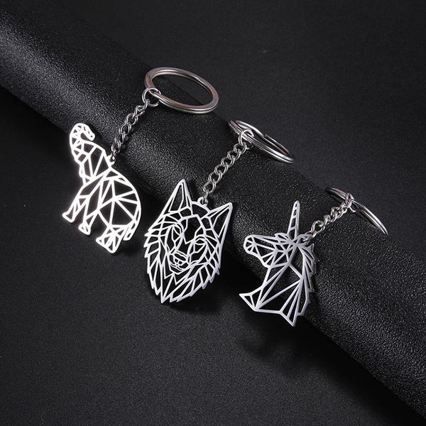 teamer stainless steel keychain animal key-ring fox wolf dog key chain christmas gifts tiger unicorn jewelry accessories, Silver
teamer stainless steel keychain animal key-ring fox wolf dog key chain christmas gifts tiger unicorn jewelry accessories, Silver