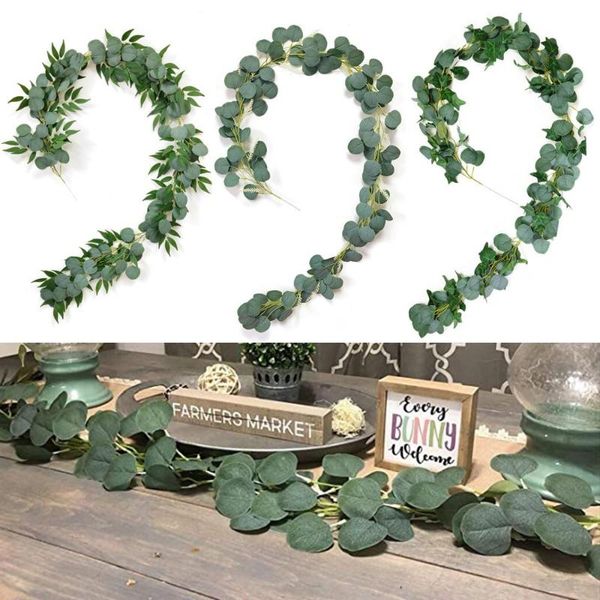 2m artificial green eucalyptus vines rattan artificial fake plants ivy wreath wall decor vertical garden wedding decorative
2m artificial green eucalyptus vines rattan artificial fake plants ivy wreath wall decor vertical garden wedding decorative