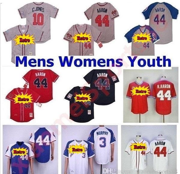 men women kids vintage atlanta 44 hank aaron h.aaron 3 dale murphy 10 chipper jones 1957 1963 1973 1974 1982's baseball jerseys, Blue;black
men women kids vintage atlanta 44 hank aaron h.aaron 3 dale murphy 10 chipper jones 1957 1963 1973 1974 1982's baseball jerseys, Blue;black