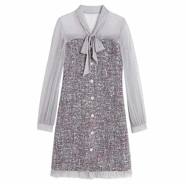 perhaps u black gray tweed mesh patchwork bow collar long sleeve elegant ruffle short mini dress button autumn d1995 210529
perhaps u black gray tweed mesh patchwork bow collar long sleeve elegant ruffle short mini dress button autumn d1995 210529