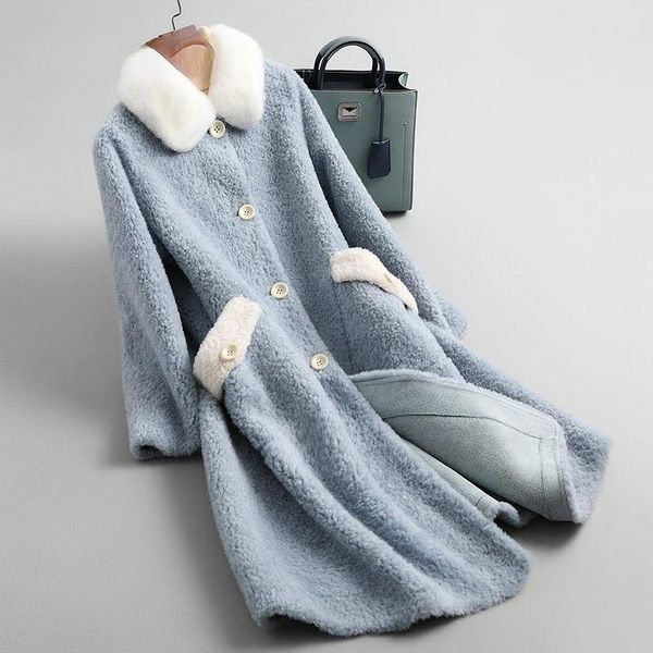 women's fur & faux women 2021 autumn winter real coat female thicken warm jacket sheep shearling wool coats casual loose outwear x548, Black
women's fur & faux women 2021 autumn winter real coat female thicken warm jacket sheep shearling wool coats casual loose outwear x548, Black
