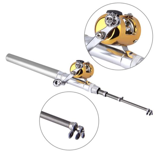 fishing rod portable pocket mini fishing pole aluminum alloy pen shape rod with reel wheel 6 colors
fishing rod portable pocket mini fishing pole aluminum alloy pen shape rod with reel wheel 6 colors