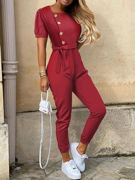 women's jumpsuits & rompers jumpsuit summer casual short sleeve long pants overalls outfits red plus size one piece romper playsuit fem, Black;white
women's jumpsuits & rompers jumpsuit summer casual short sleeve long pants overalls outfits red plus size one piece romper playsuit fem, Black;white