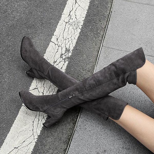 boots long for women 2021 arrival lady knee high booties handmade female fashion stretch fabric europe heel shoes, Black
boots long for women 2021 arrival lady knee high booties handmade female fashion stretch fabric europe heel shoes, Black