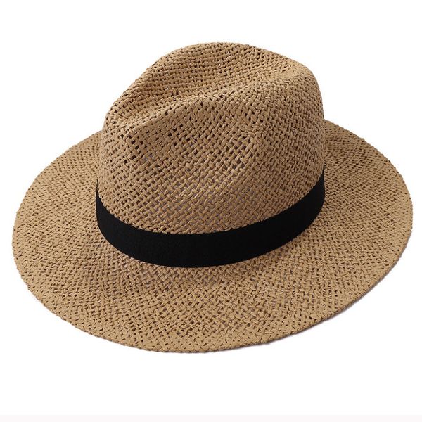 fedoras black band straw hat men women wide brim summer hat male female panama hat beach cap flat brim beach, Blue;gray
fedoras black band straw hat men women wide brim summer hat male female panama hat beach cap flat brim beach, Blue;gray