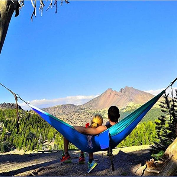double outdoor swing hammock camping mosquito bug net lightweight portable parachute nylon hammock for camping backpacking
double outdoor swing hammock camping mosquito bug net lightweight portable parachute nylon hammock for camping backpacking