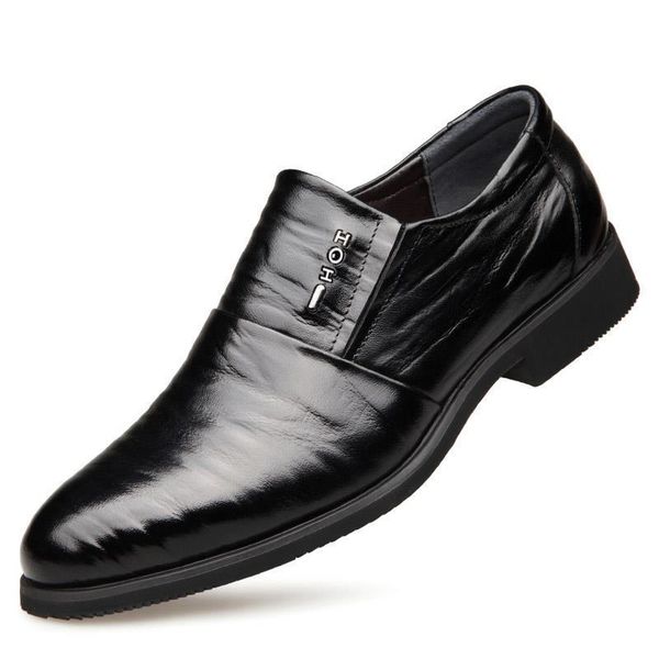 dress shoes spring and autumn men's casual leather all-match business soft sole, Black
dress shoes spring and autumn men's casual leather all-match business soft sole, Black
