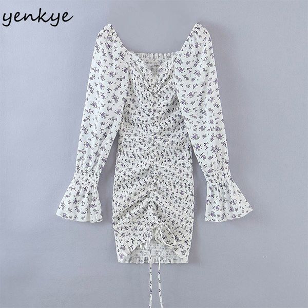 2021 new sweet floral print elastic women long sleeve v neck front drawstring bodycon mini summer party vestido g610, Black;gray
2021 new sweet floral print elastic women long sleeve v neck front drawstring bodycon mini summer party vestido g610, Black;gray