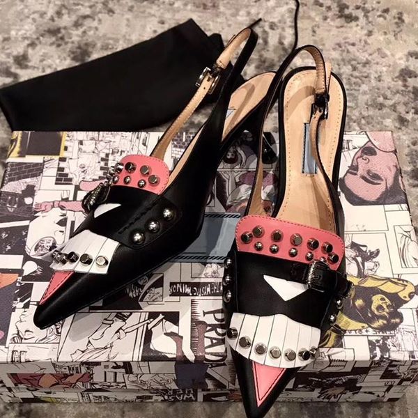 dress shoes catwalk heel women sandals rivets summer 2021 fenty beauty genuine leather pointed toe gladiator, Black
dress shoes catwalk heel women sandals rivets summer 2021 fenty beauty genuine leather pointed toe gladiator, Black