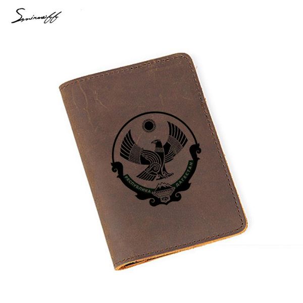 card holders engraved dagestan passport cover organizer travel wallet men genuine leather women, Brown;gray
card holders engraved dagestan passport cover organizer travel wallet men genuine leather women, Brown;gray
