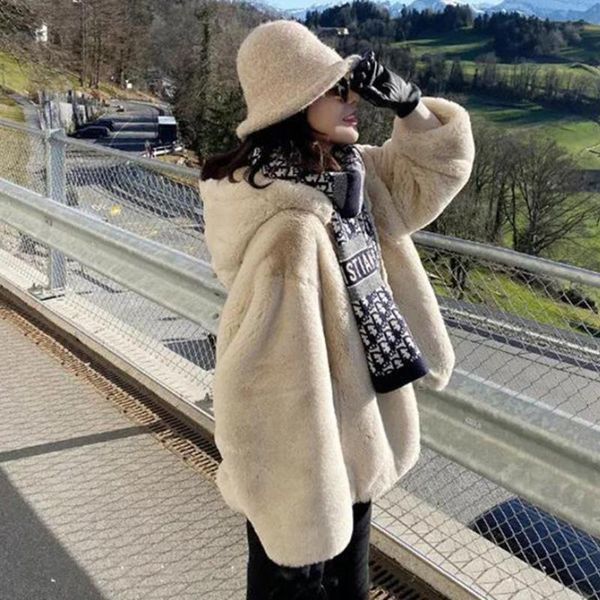 women's fur & faux 2021 autumn winter coat thick hooded mid-length overcoat casual warm clothing, Black
women's fur & faux 2021 autumn winter coat thick hooded mid-length overcoat casual warm clothing, Black