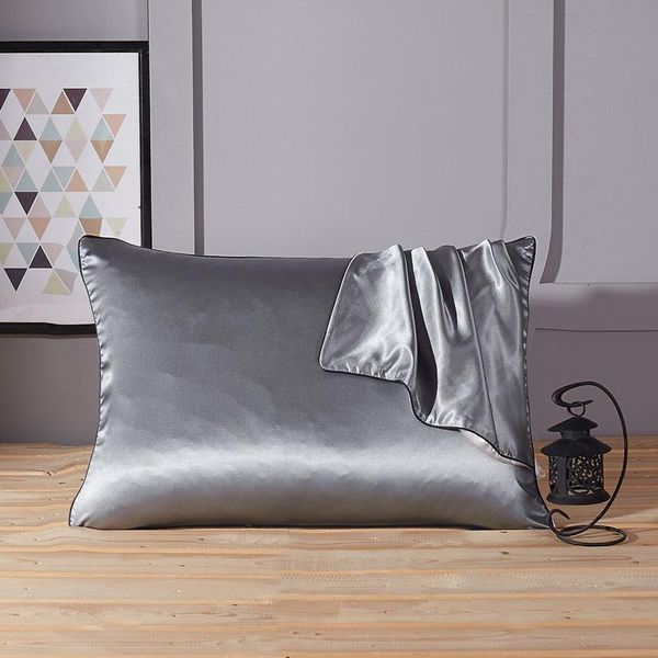 2pcs silver gray silk pillowcases without zipper for skin mulberry pillow case hypoallergenic poszewki na poduszki 48x74cm
2pcs silver gray silk pillowcases without zipper for skin mulberry pillow case hypoallergenic poszewki na poduszki 48x74cm