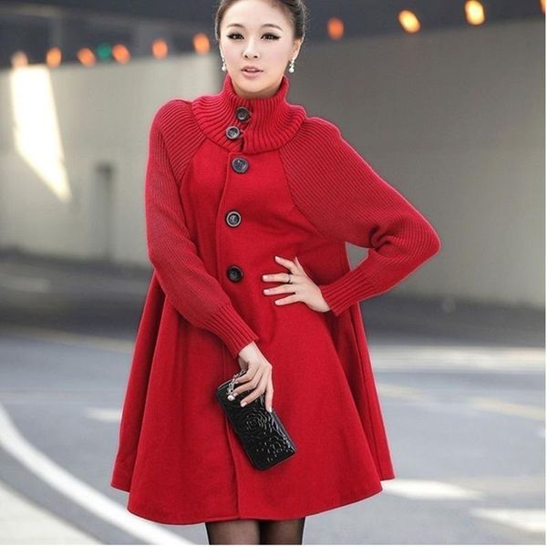women's wool & blends autumn clothing 2021 trendy windbreaker mid-length large size western style fat cape woolen coat, Black
women's wool & blends autumn clothing 2021 trendy windbreaker mid-length large size western style fat cape woolen coat, Black