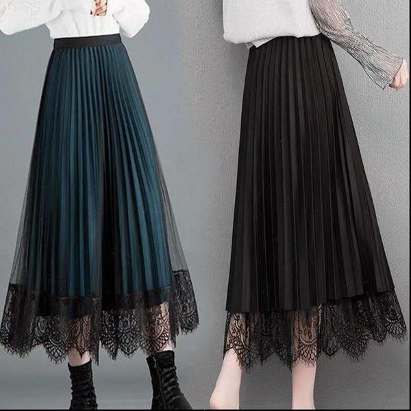 new summer lace tulle velvet skirt women fashion 2021 spring elegant long skirt black female high waist pleated maxi skirt
new summer lace tulle velvet skirt women fashion 2021 spring elegant long skirt black female high waist pleated maxi skirt