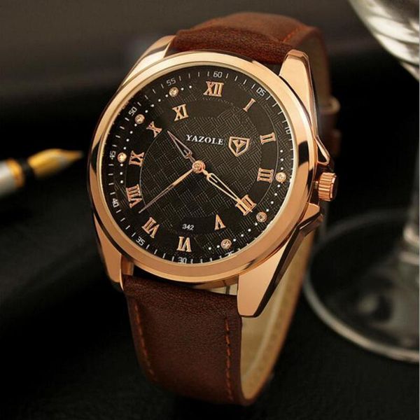 wristwatches yazole men watch watches fashion roman men's waterproof leather clock saat montre relogio masculino, Slivery;brown
wristwatches yazole men watch watches fashion roman men's waterproof leather clock saat montre relogio masculino, Slivery;brown