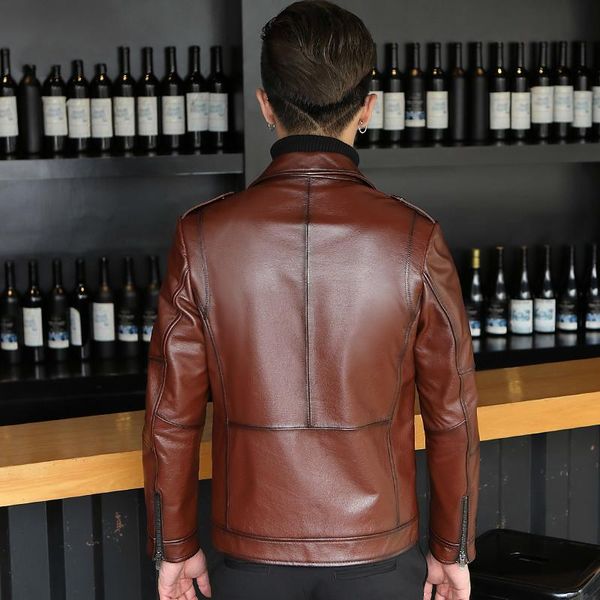 men's leather & faux 2022 genuine jacket men autumn cowhide coat motorcycle cow jackets l17-116 kj3286, Black
men's leather & faux 2022 genuine jacket men autumn cowhide coat motorcycle cow jackets l17-116 kj3286, Black