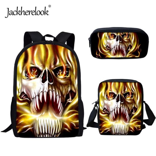 backpack jackherelook cool burning skull print school bags 3pcs/set durable student for kids teenagers schoolbag large bookbag
backpack jackherelook cool burning skull print school bags 3pcs/set durable student for kids teenagers schoolbag large bookbag