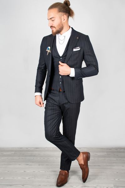 Dark Navy Blue Luxury Men 's Suit Tuxedo Pattern Tight-fitting Mould Groom Business One Button (blazer Pants Vest) 2001070 Muj5, White;black
Dark Navy Blue Luxury Men 's Suit Tuxedo Pattern Tight-fitting Mould Groom Business One Button (blazer Pants Vest) 2001070 Muj5, White;black
