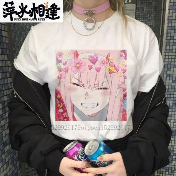 women's t-shirt darling in the franxx anime zero two cute cartoon print casual summer loose vintage harajuku japan chic women tees, White
women's t-shirt darling in the franxx anime zero two cute cartoon print casual summer loose vintage harajuku japan chic women tees, White