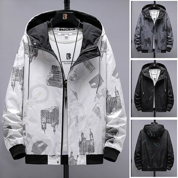 et spring and autumn thin print hooded korean trendy brand youth student versatile casual large men's coat, Black;brown
et spring and autumn thin print hooded korean trendy brand youth student versatile casual large men's coat, Black;brown