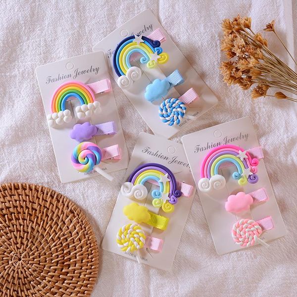 hair accessories 3pc/set cute girl cloud lollipop rainbow hairpins cartoon bobby pin clips for girls children headband kids, Slivery;white
hair accessories 3pc/set cute girl cloud lollipop rainbow hairpins cartoon bobby pin clips for girls children headband kids, Slivery;white